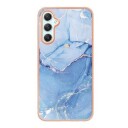 Samsung Galaxy A25 Marble Pattern Electroplated IMD TPU-deksel Blå
