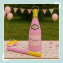 Northix Champagneflaske-piñatasett Pinne og maske inkludert 10051624