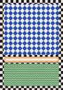 Geometric Pattern With Blue And White Diamonds Poster Plakat / 30x40cm