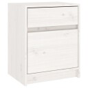 vidaXL Nattbord 40x31x50 cm heltre furu hvit