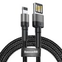Baseus Cafule Dobbeltsidig USB Lightning-kabel 1.5A 2m Grå/Svart