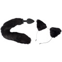 You2Toys Bad Kitty Katte-analplugg og Ører     - Svart