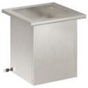 vidaXL Hageplantekasse med LED Sølv 30 x 30 x 30 cm Rustfritt stål