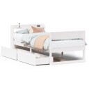  Sengeramme uten madrass hvit 75x190 cm heltre furu 8721102984037