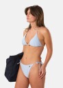 Seaside Seersucker Bikini Triangle Tie Top W