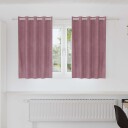  Gardiner med gardiner 2 pcs Mørk rosa 140 x 140 cm Fløyel