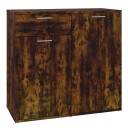 vidaXL Skjenk røkt eik 80x36x75 cm konstruert tre