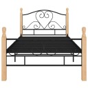 vidaXL Sengeramme svart metall 100x200 cm