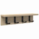 Vegghengt kleshenger med hylle Sonoma eik 40 x 10.5 x 10.5 cm