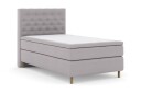 Select No 6 Komplett Sengepakke 120x200 Fast Watergel - Lysegrå/Kopperben