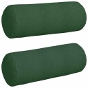  Bolster puter 2 pcs Mørkegrønn Ø 25 x 70 cm Corduroy stoff