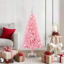  Juletre med 150 LED med stativ Rosa 120 cm PVC