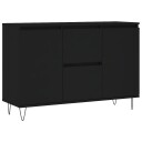 vidaXL Skjenk svart eik 104x35x70 cm konstruert tre
