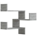 vidaXL Vegg hj?rnehyller 2 stk gr? sonoma 40x40x50 cm konstruert tre
