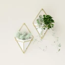 Umbra Trigg vegghengte blomsterpotter 2 stk hvit messing