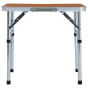 Sammenleggbart campingbord aluminium 60x45 cm