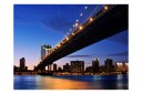 Fototapet Manhattan Bridge Illuminated At Night 200x154 - Artgeist sp. z o. o.