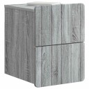 Vegghengt Nattbord med skuff 2 pcs Grå sonoma 33 x 34,5 x 43 cm