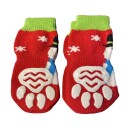 4-Pack Antiskli Hundesokker Snømann