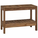 vidaXL Badebord med lagring Naturlig 60 x 30 x 45 cm Massivt Teaktre
