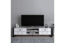 Abbas TV-benk 184 cm - Hvit/Sort