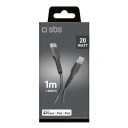 SBS TECABLELIGTC1K USB C Lightning kabel 1m svart TECABLELIGTC1K