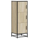 vidaXL Highboard sonoma eik 35,5x35x106,5 cm konstruert tre og metall