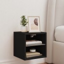  Vegghengt TV-benk med LED svart 30x28,5x30 cm 8721012255593