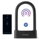 Rockbros 32210818001 SMART sykkellås med fingeravtrykksleser og Bluetooth-tilkobling - svart