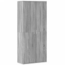  Highboard grå sonoma 80x35x180 cm konstruert tre