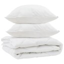 vidaXL Allsesong dyne med pute 3 stk. Hvit Mikrofiber