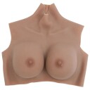 vidaXL Silikonbryst E-cup Lysebrun 4012221