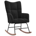 vidaXL Gyngestol Svart 78 x 61 x 98 cm Fløyel