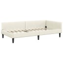 Hjørnesengramme med hodegjerde Krem 80 cm x 200 cm Fløyel
