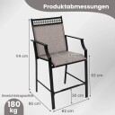 Utendørs barkrakker sett med 2 – hurtigtørkende stoff 63 cm høyde