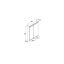 Dansani Level Speilskap med LED-lys 60x14,5x80 cm Brun Eik