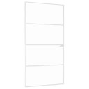  Innerdør hvit 102x201,5 cm herdet glass og aluminium slank