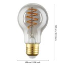 Eglo Connect-Z E27 Led A60 Røgfarvet Standard Dekorationspære Med Spiral Og Varmt Hvidt Lys