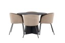 Venture Home Bootcut Matgruppe 110 cm Rund med 4 Berit stoler Beige