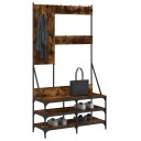 Klesstativ med skooppbevaring røkt eik 100x40x184 cm 8721012196360