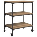 vidaXL Kjøkkenvogn Artisan Eik 60 x 41 x 76 cm Konstruert tre