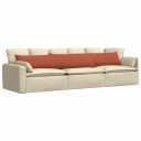  Sofaputer 2 pcs Rød oransje 200 x 40 cm Corduroy stoff