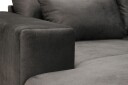 Grande 6 seters U Sofa med Divan Venstre   Mørkegrå Fløyel