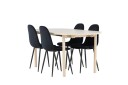 Venture Home Andy Spisegruppe 180 cm Oval med 4 Polar stoler Whitewash/Sort