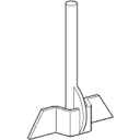 Dal skyvestang universal 350 mm