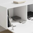  TV Veggskap 2 pcs Hvit 60 x 31 x 29.5 cm Konstruert tre