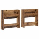 Veggsko skap med hylle Annet 2 pcs Gammelt tre Konstruert tre