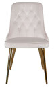 VelvetDeluxe spisestuestoler velour beige, messing dekor.
