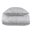 Borg Living Sateng sengesett - 100% Bomullssateng - Marble light grey - 150x210 cm