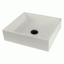 Lavabo Solid Surface servant, 40 x 37 cm, hvit
